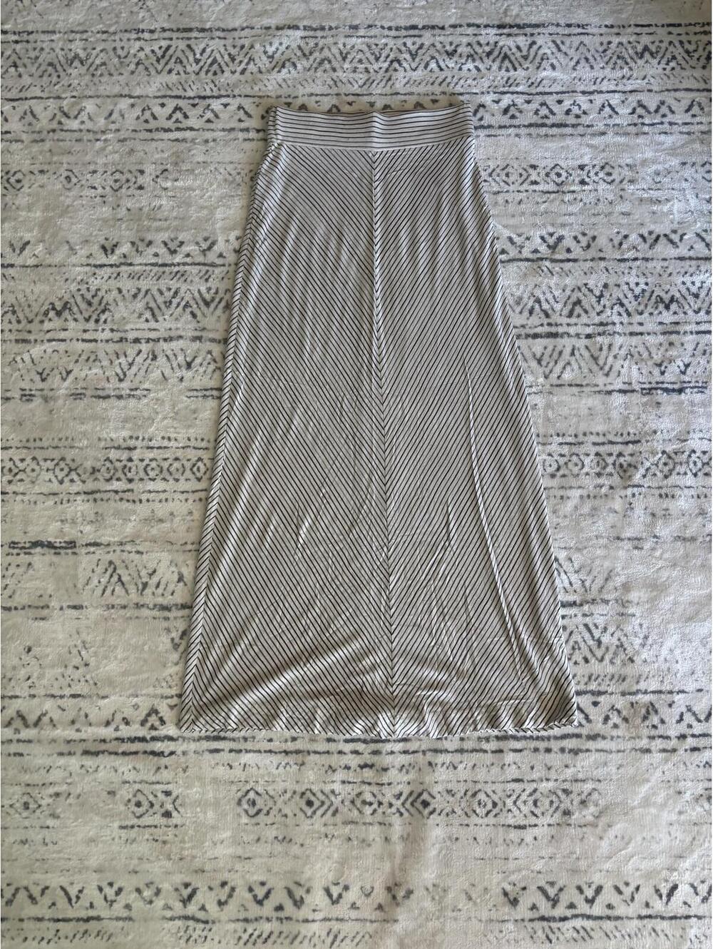 Lou & Grey Black and White Striped Maxi Skirt Size XS
